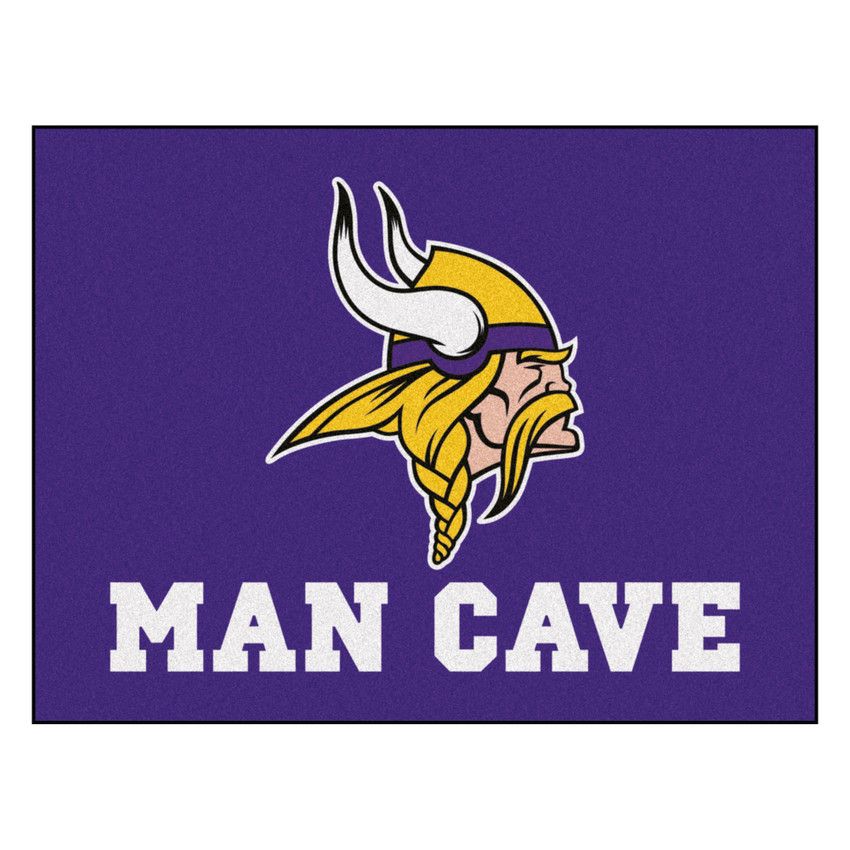 Minnesota Vikings Man Cave All-Star Viking Head Primary Logo Purple
