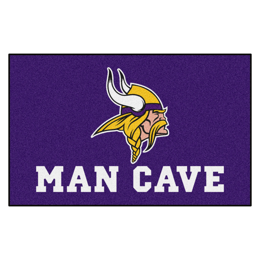 Minnesota Vikings Man Cave UltiMat Viking Head Primary Logo Purple