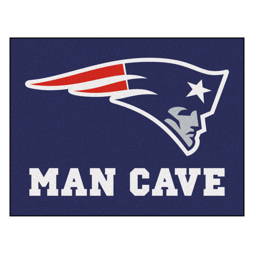 New England Patriots Man Cave All-Star Patriot Head Primary Logo Navy
