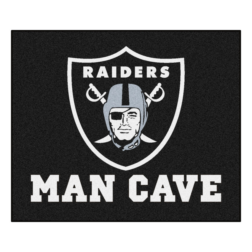 Las Vegas Raiders Man Cave Tailgater Raider Shield Primary Logo Black