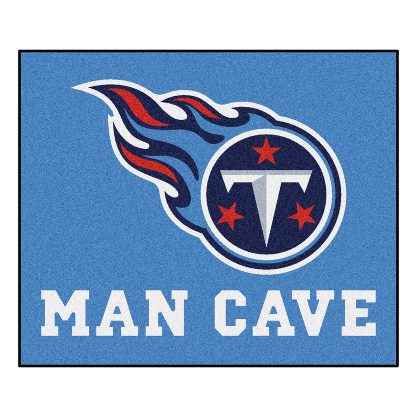 Tennessee Titans Man Cave Tailgater Flaming T Primary Logo Navy