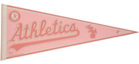 Oakland Athletics Pennant 12x30 Pink Classic Style