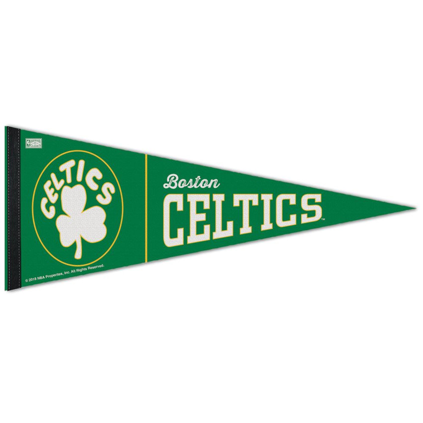 Boston Celtics Pennant 12x30 Premium Style Hardwoods Design