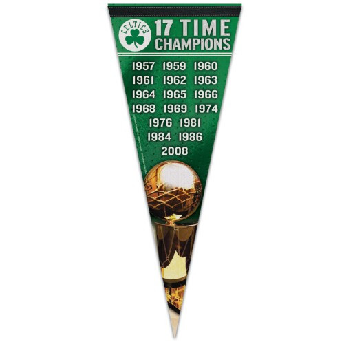 Boston Celtics Pennant 12x30 Premium Style 17 Time Champ Design