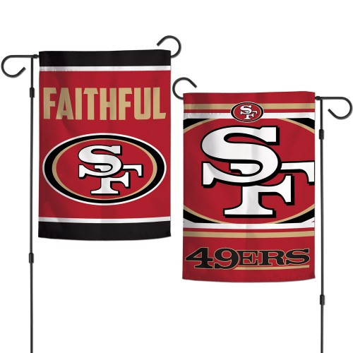 San Francisco 49ers Flag 12x18 Garden Style 2 Sided Slogan Design