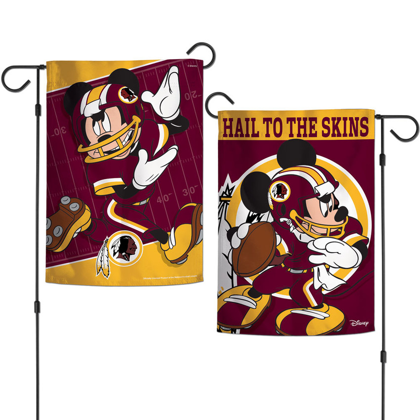 Washington Redskins Flag 12x18 Garden Style 2 Sided Disney