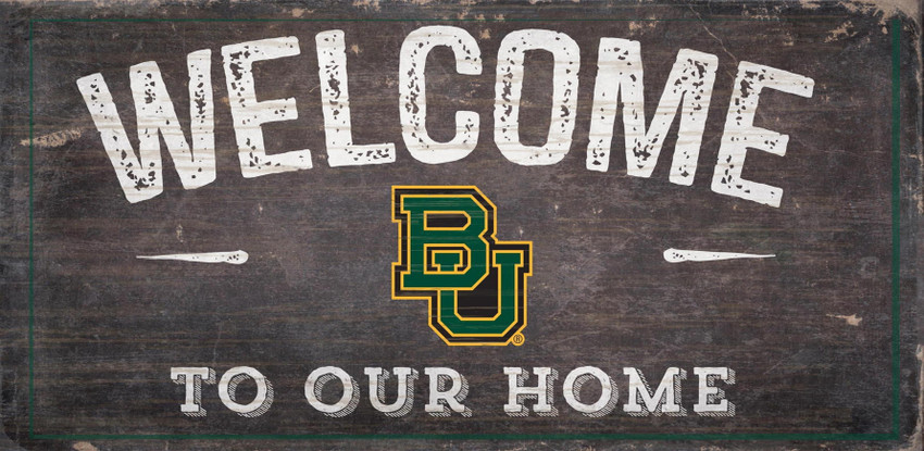 Baylor Bears Sign Wood 6x12 Welcome To Our Home Design