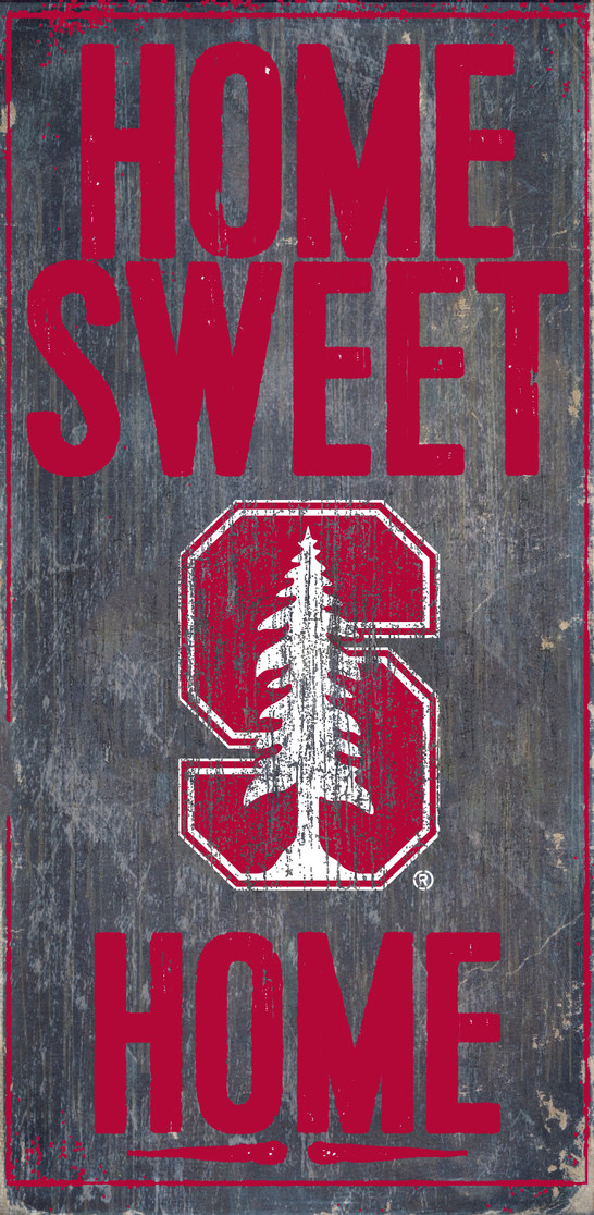 Stanford Cardinal Wood Sign - Home Sweet Home 6x12
