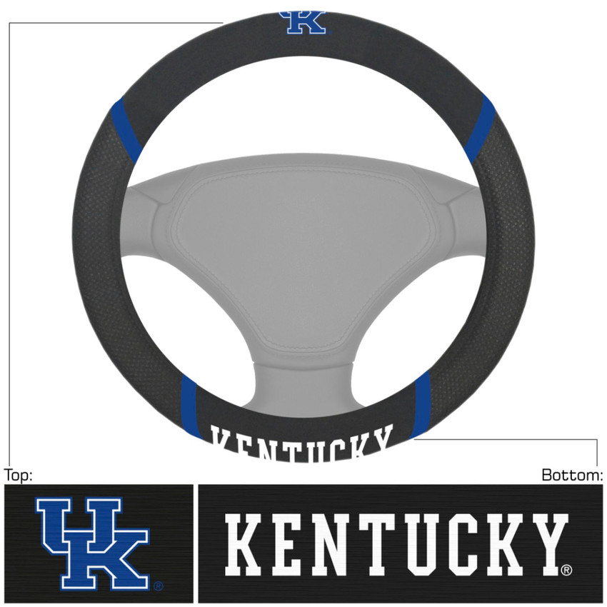 Kentucky Wildcats Steering Wheel Cover Embroidered NCAA Auto Accessory
