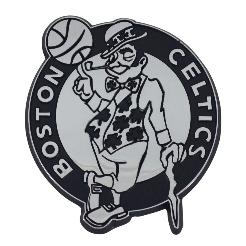 Boston Celtics 3D Chrome Metal Emblem Circular Leprachaun Primary Logo