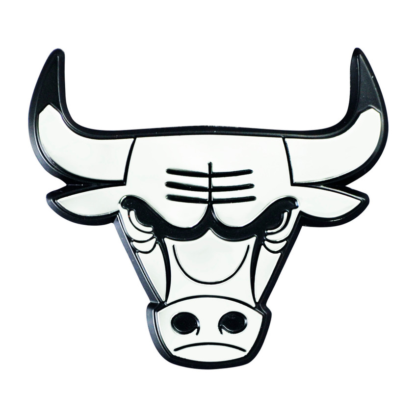 Chicago Bulls 3D Chrome Metal Emblem Bull Head Primary Logo