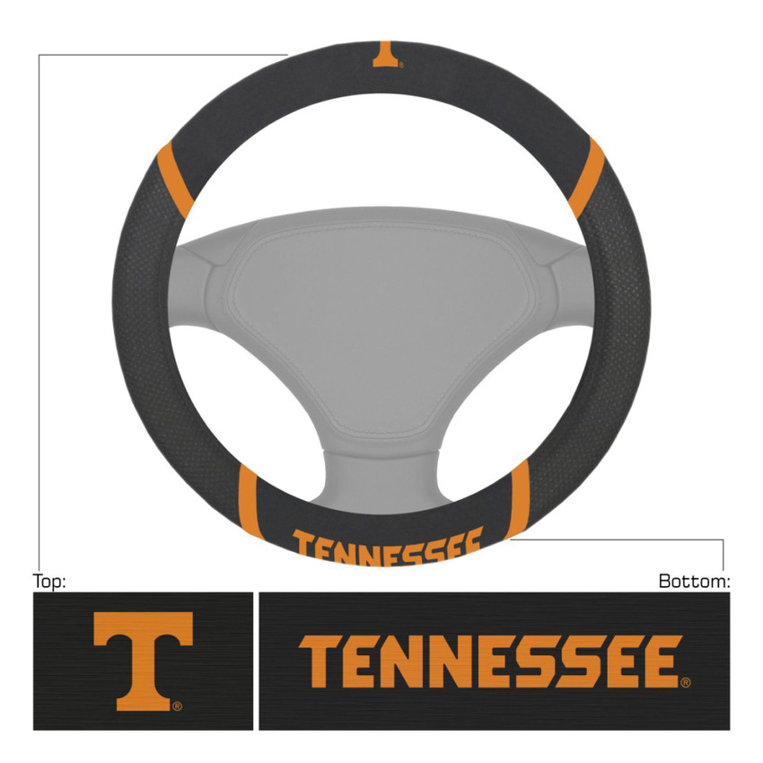 Tennessee Volunteers Steering Wheel Cover Embroidered NCAA Auto Accessory