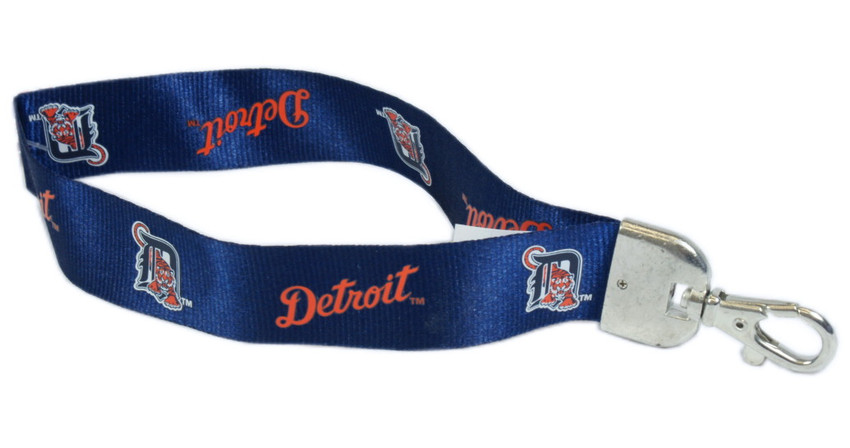 Detroit Tigers Lanyard Keychain ID Holder MLB Fan Accessory - Wristlet