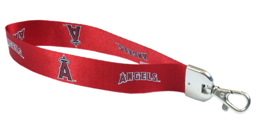 Los Angeles Angels Lanyard Keychain ID Holder MLB Fan Accessory - Wristlet