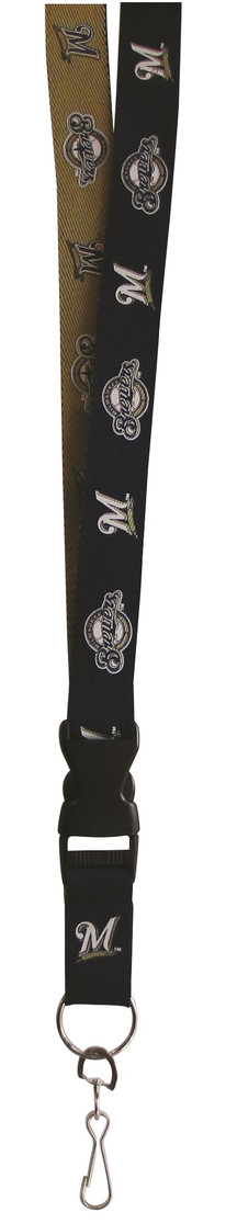 Milwaukee Brewers Lanyard Keychain ID Holder MLB Fan Accessory - Two-Tone