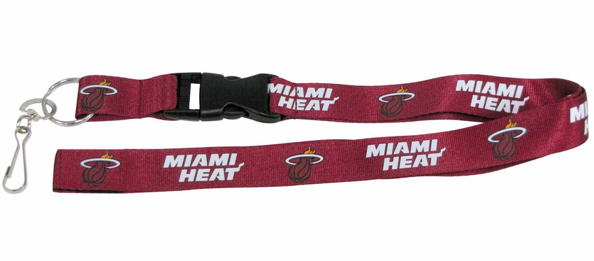 Miami Heat Lanyard Keychain ID Holder NBA Fan Accessory - Breakaway with Key Ring