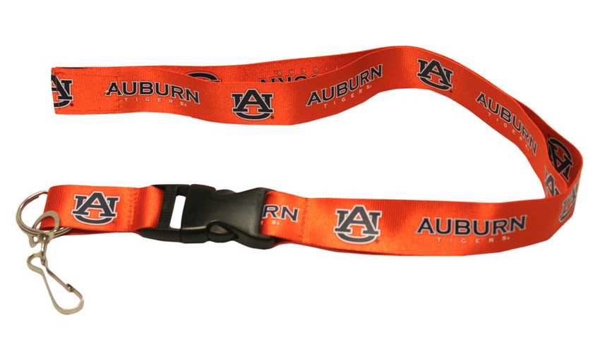 Auburn Tigers Lanyard Keychain ID Holder NCAA Fan Accessory Breakaway with Key Ring Style