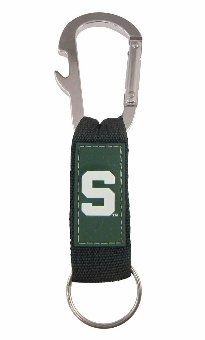 Michigan State Spartans Carabiner Keychain NCAA Key Holder Clip Fan Accessory