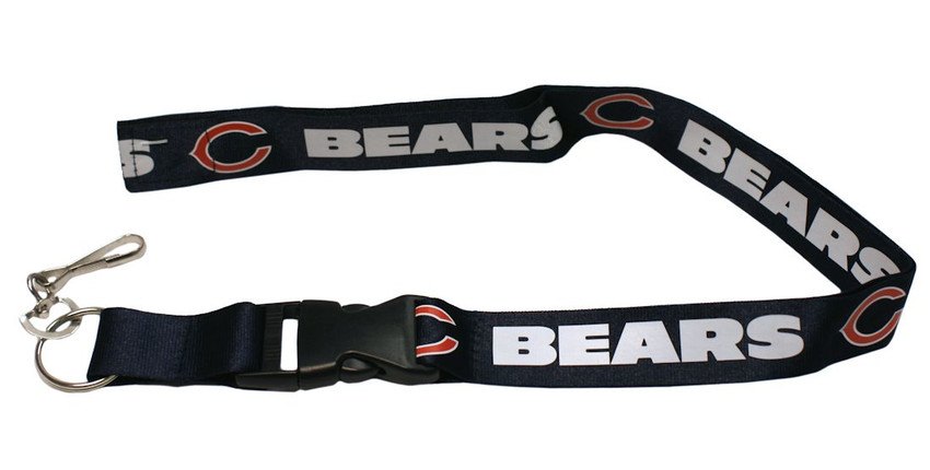 Chicago Bears Lanyard Keychain ID Holder NFL Fan Accessory - Breakaway with Key Ring