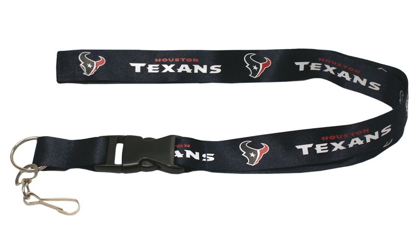 Houston Texans Lanyard Keychain ID Holder NFL Fan Accessory - Breakaway with Key Ring