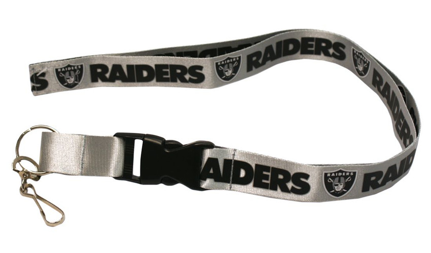 Las Vegas Raiders Lanyard Keychain ID Holder NFL Fan Accessory - Breakaway with Key Ring