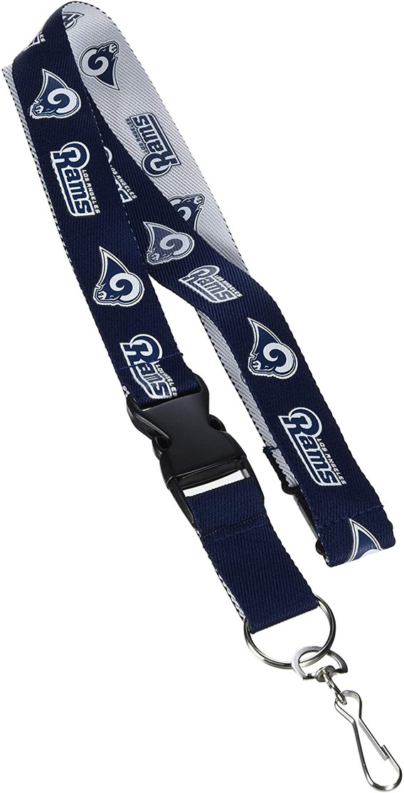 Los Angeles Rams Lanyard Keychain ID Holder NFL Fan Accessory Two Tone Style