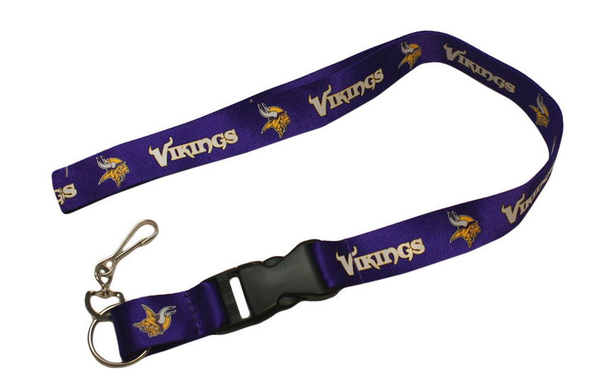 Minnesota Vikings Lanyard Keychain ID Holder NFL Fan Accessory - Breakaway with Key Ring