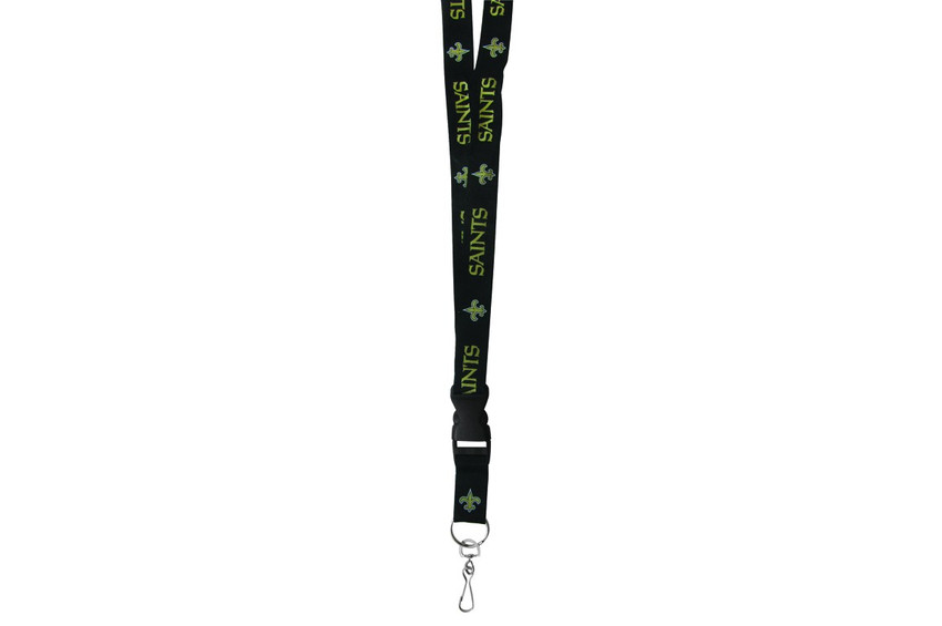New Orleans Saints Lanyard Keychain ID Holder NFL Fan Accessory Breakaway with Key Ring Style