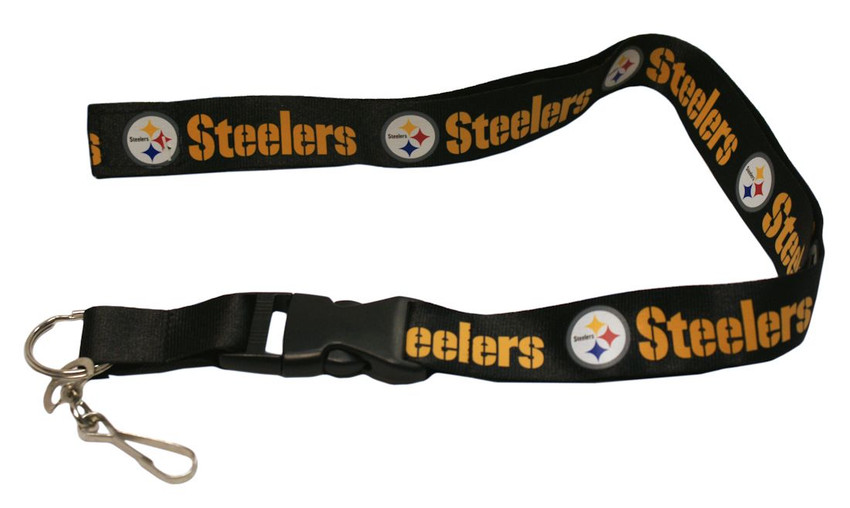 Pittsburgh Steelers Lanyard Keychain ID Holder NFL Fan Accessory - Breakaway with Key Ring