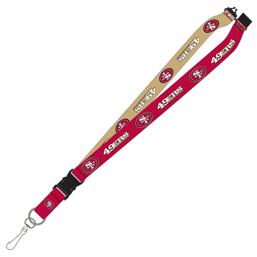 San Francisco 49ers Lanyard Keychain ID Holder NFL Fan Accessory Two Tone Style