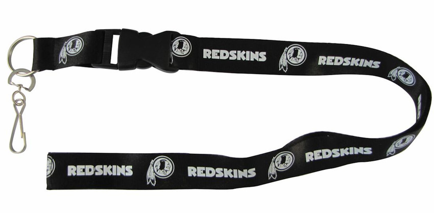 Washington Commanders Lanyard Keychain ID Holder NFL Fan Accessory - Breakaway with Key Ring - Blackout