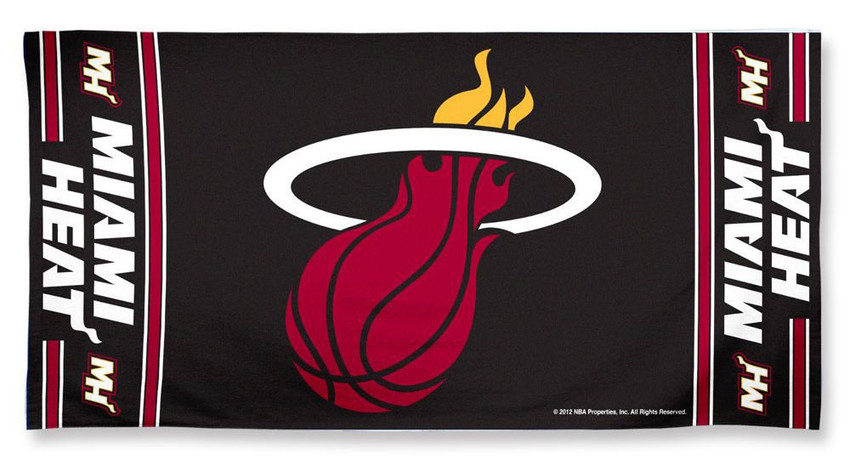 Miami Heat Beach Towel 30x60 NFL Fan Bath Towel Beach Style Alternate Design