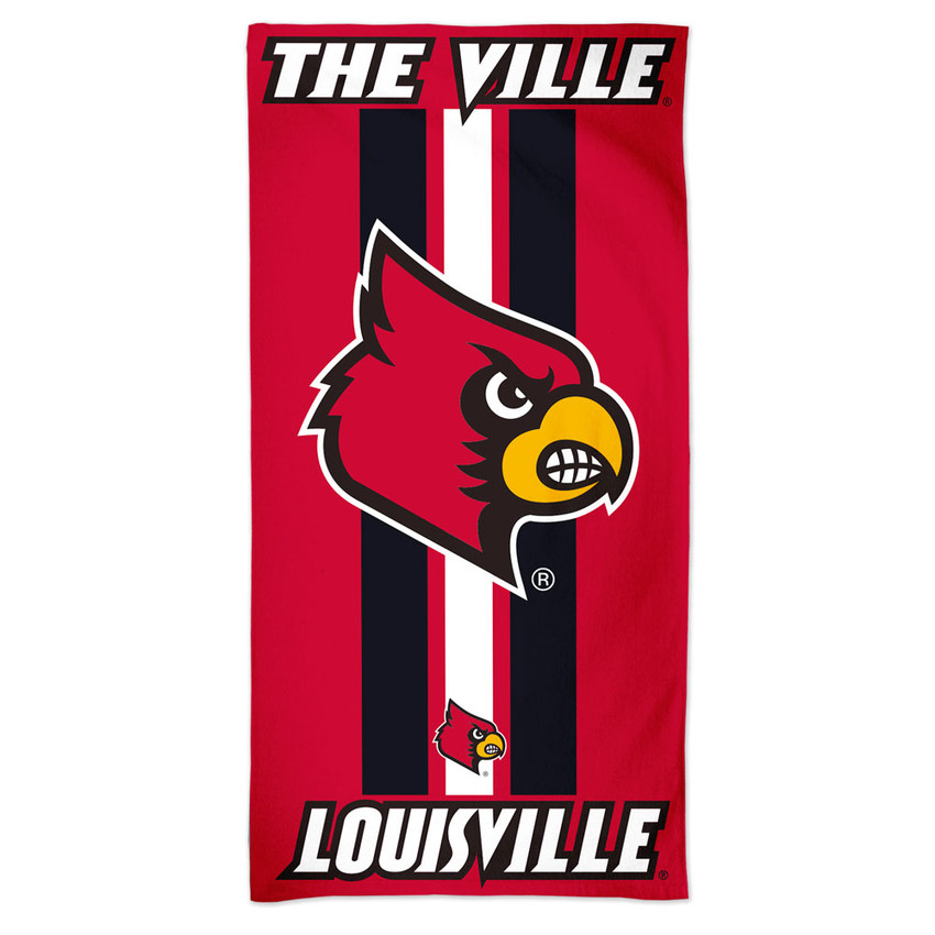 Louisville Cardinals Beach Towel 30x60 NFL Fan Bath Towel Beach Style