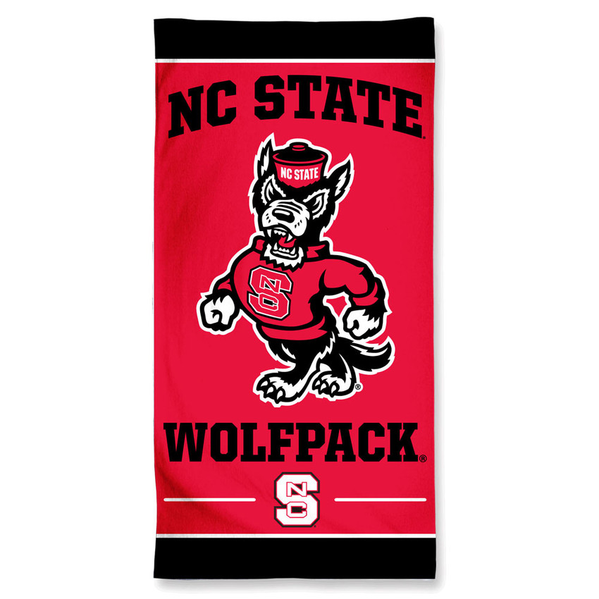 North Carolina State Wolfpack Beach Towel 30x60 NFL Fan Bath Towel Beach Style