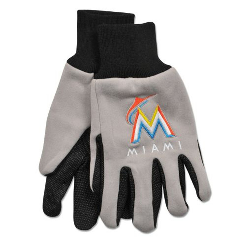 Miami Marlins Two Tone Gloves Adult Size