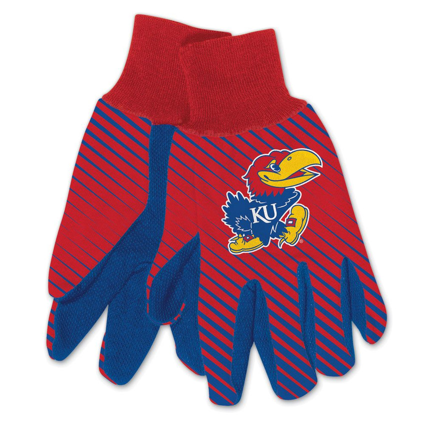 Kansas Jayhawks Two Tone Gloves Adult Size