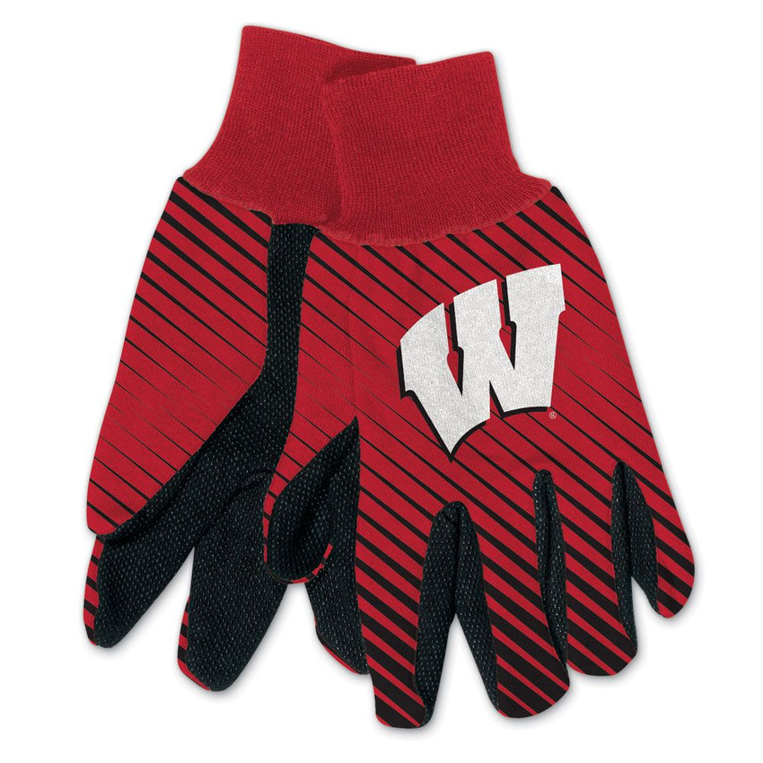 Wisconsin Badgers Two Tone Gloves Adult Size
