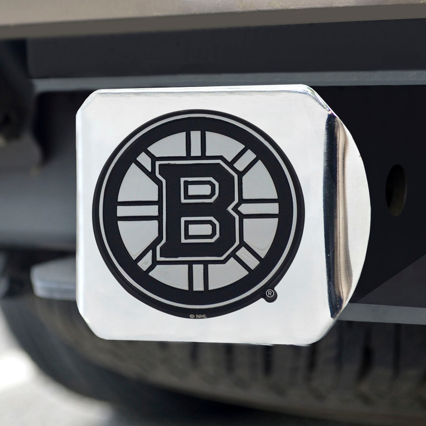 NHL - Boston Bruins Hitch Cover - Chrome on Chrome 3.4"x4"