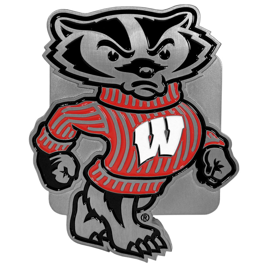 Wisconsin Badgers Hitch Cover Class III Wire Plugs