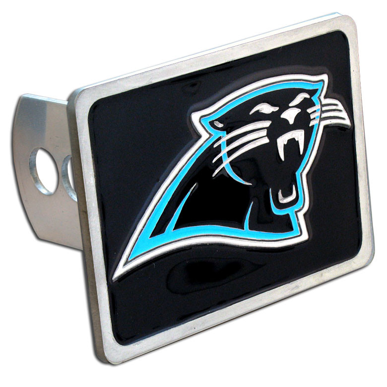 Carolina Panthers Hitch Cover Class II and Class III Metal Plugs