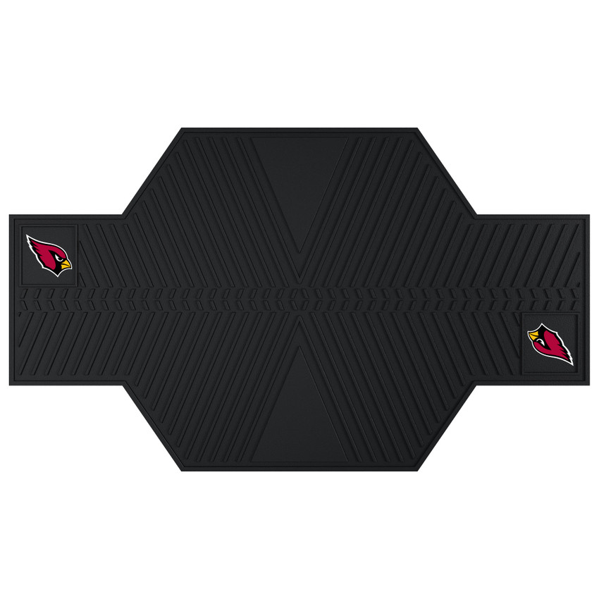 Arizona Cardinals Motorcycle Mat Cardinal Head Primary Logo Black