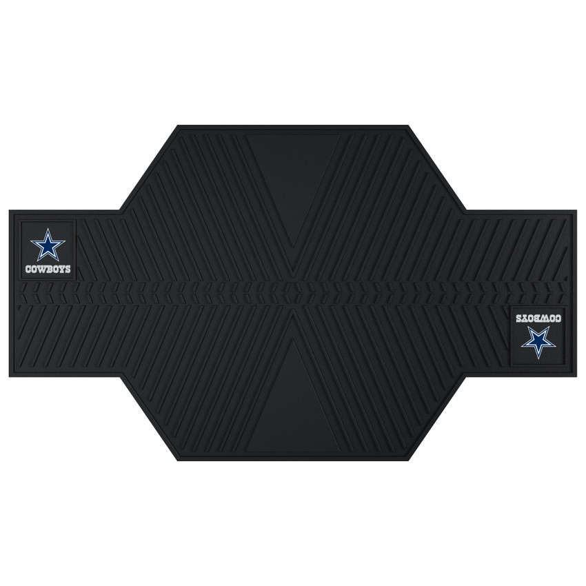Dallas Cowboys Motorcycle Mat Star Primary Logo and Wordmark Black