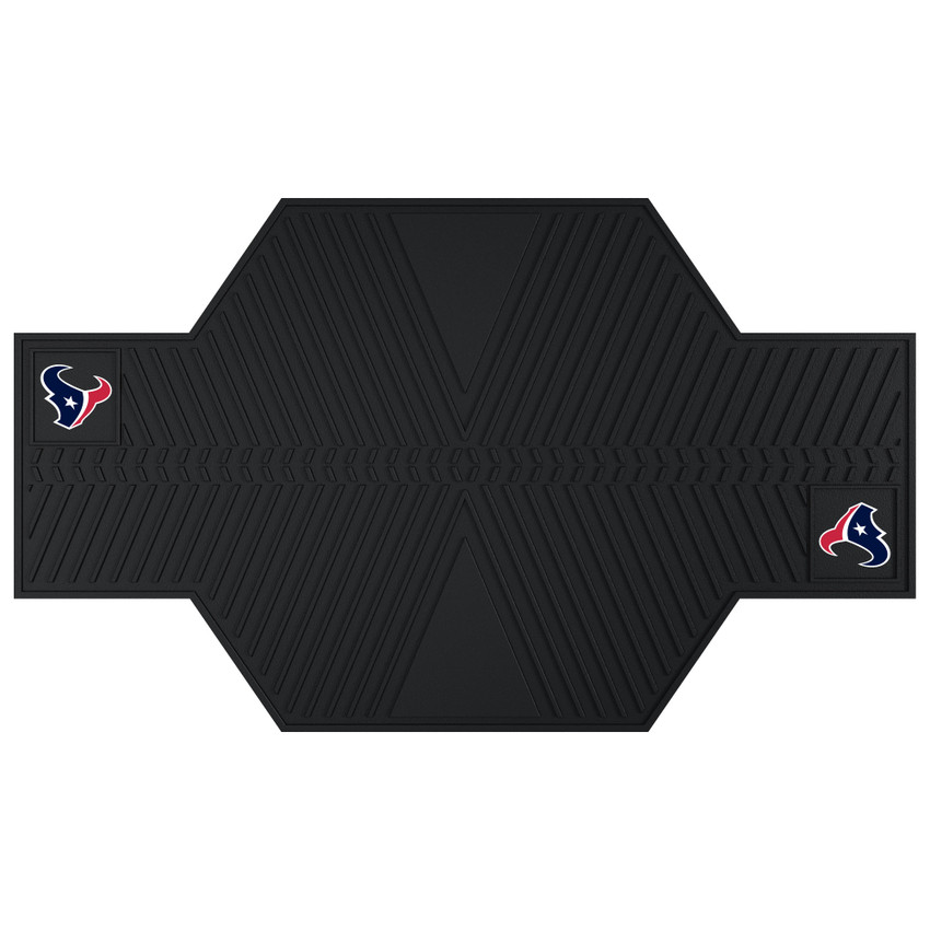Houston Texans Motorcycle Mat Texans Primary Logo Black
