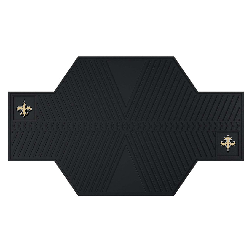 New Orleans Saints Motorcycle Mat Fleur-de-lis Primary Logo Black