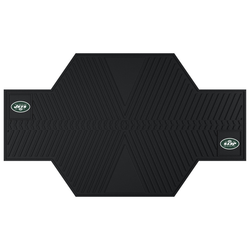 New York Jets Motorcycle Mat Oval Jets Primary Logo Black