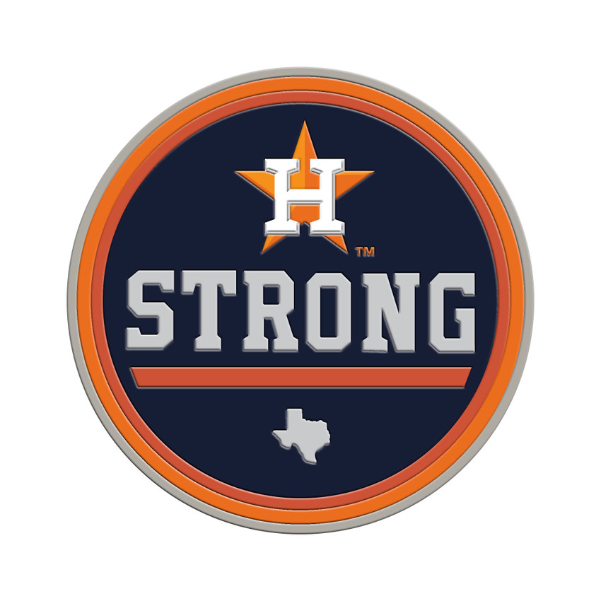 Houston Astros Embossed Color Emblem 2 Retro "Houston Strong" Logo
