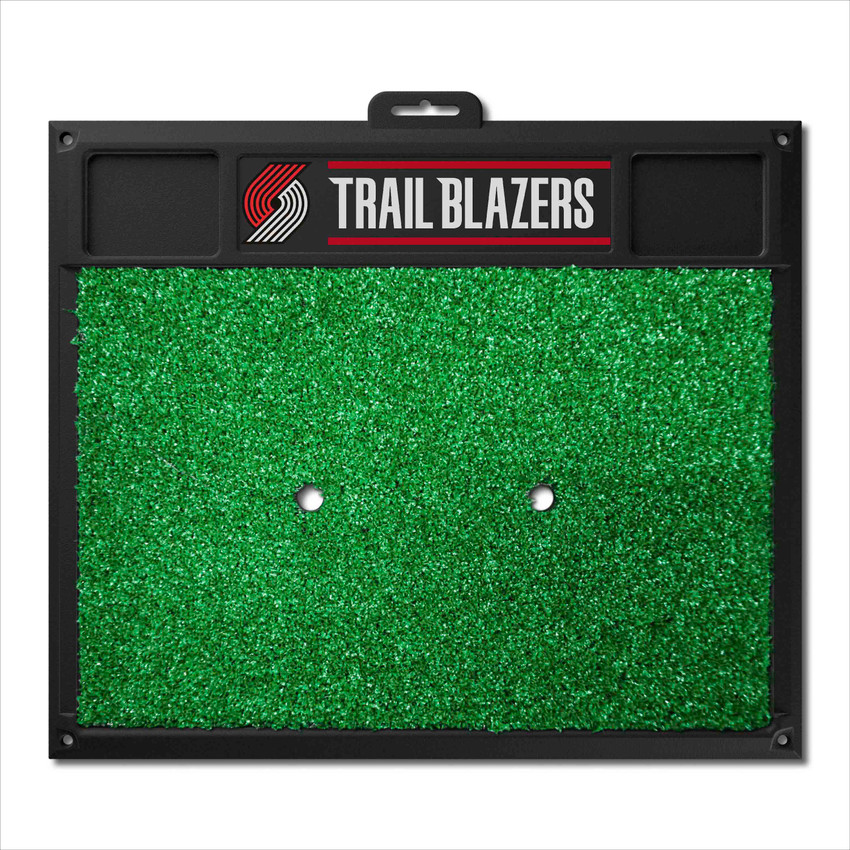 Portland Trail Blazers Golf Hitting Mat Trailblazer Primary Logo & Wordmark