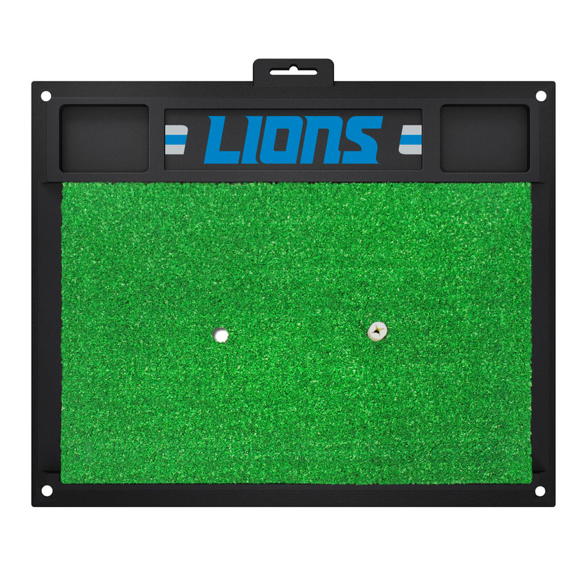 Detroit Lions Golf Hitting Mat "Lions" Wordmark Blue