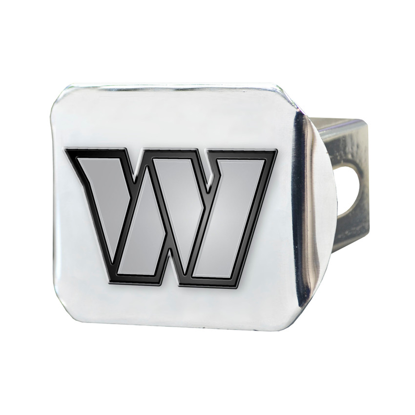 Washington Commanders Chrome Metal Hitch Cover with Chrome Metal 3D Emblem W Primary Logo