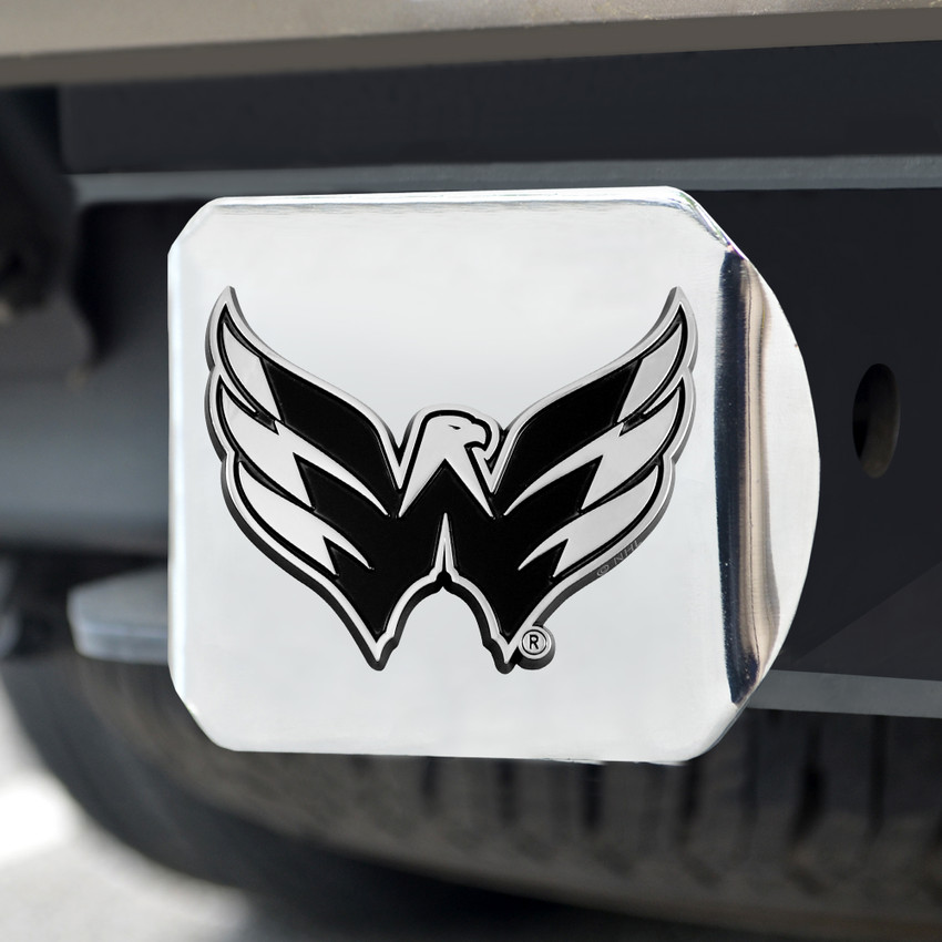 NHL - Washington Capitals Hitch Cover - Chrome on Chrome 3.4"x4"